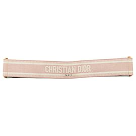 Dior-Dior Pink Wide Embroidered Canvas Waist Belt-Pink