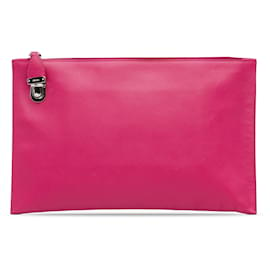 Prada-Bolso de mano con cremallera rosa Saffiano Lux de Prada-Rosa