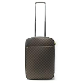 Louis Vuitton-MALETA LOUIS VUITTON PEGASE 50 EN TROLLEY DE LONA MARRÓN DAMIER EBENE-Castaño