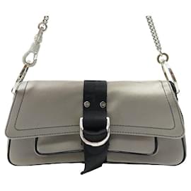 Christian Dior-CHRISTIAN DIOR HARDCORE HANDBAG STRASS CARABINER GALLIANO HAND BAG-Silvery