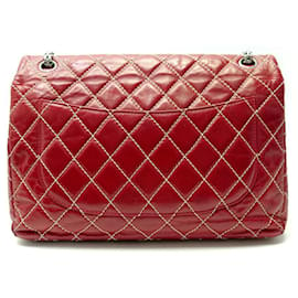 Chanel-SAC A MAIN CHANEL 2.55 MADEMOISELLE GM BANDOULIERE EN CUIR ROUGE HANDBAG-Rouge