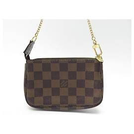 Louis Vuitton-BORSA MINI LOUIS VUITTON N58009 POCHETTE ACCESSORI BORSA DAMIER EBENE-Marrone