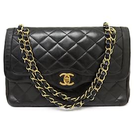 Chanel-VINTAGE CHANEL DIANA HANDBAG QUILTED LEATHER CROSSBODY PURSE HAND BAG-Brown