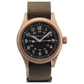 Autre Marque-NEW HAMILTON KHAKI FIELD WATCH H694590 MECHANICAL 38MM BRUSHED BRONZE WATCH-Golden