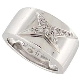 Mauboussin-MAUBOUSSIN DIVINE STAR RING T53 18K WHITE GOLD 11GR DIAMONDS 0.13 CT RING-Silvery