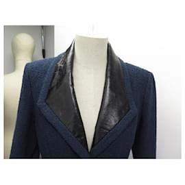 Chanel-NEW CHANEL CHESTER COAT IN NAVY BLUE COTTON P53436V25563 M 40 COAT-Navy blue