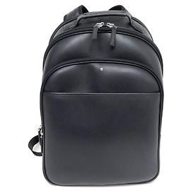 NEW MONTBLANC ZAINO LARGE SARTORIAL LEATHER BACKPACK 1112963 BACKPACK BAG Black