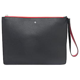 Montblanc-NUOVA BORSA MONTBLANC MEISTERSTUCK SOFT GRAIN MY OFFICE 124118 POUCH BAG-Nero