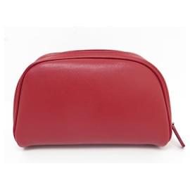 Montblanc-NEUE MONTBLANC SARTORIAL VANITY TOILETRIES BAG MB124183 ROTE LEDERTASCHE-Rot