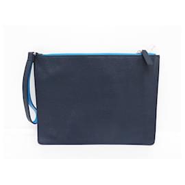 Montblanc-NEW MONTBLANC POUCH MEISTERSTUCK SOFT GRAIN MY OFFICE 124118 POUCH BAG-Navy blue