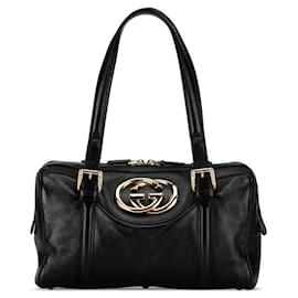 Gucci-Gucci Leather Britt Handbag Leather Handbag 170009 in Good condition-Other