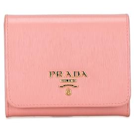 Prada-Prada Leather Bifold Wallet Leather Short Wallet in Good condition-Other