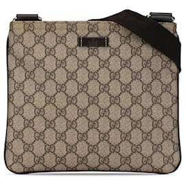 Gucci-Gucci GG Supreme Sac à bandoulière en toile Sac à bandoulière 204046 en bon état-Autre