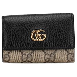 Gucci-Gucci GG Marmont Leder Schlüsseletui Leder Schlüsselhalter 456118 in gutem Zustand-Andere