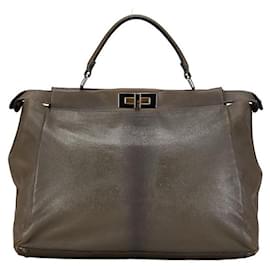 Fendi-Fendi Peekaboo Leather Handbag Leather Handbag 8BN210 in Good condition-Other