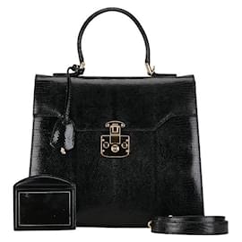 Gucci-Gucci Leather Lady Lock Sac à main Sac à main en cuir 000 01 0192 en bon état-Autre