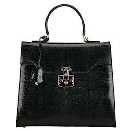 Gucci-Gucci Leder Lady Lock Handtasche Lederhandtasche 000 01 0192 in gutem Zustand-Andere