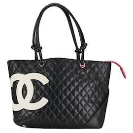 Chanel-Chanel Cambon Quilted Leather Tote Bag Leather Tote Bag in Good condition-Other