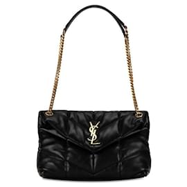 Yves Saint Laurent-Yves Saint Laurent Leder Puffer Chain Bag Leder Umhängetasche 577476 in gutem Zustand-Andere
