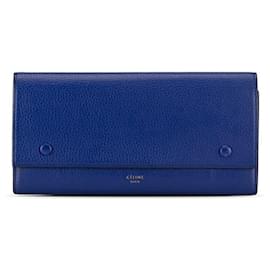 Céline-Celine Leather Flap Long Wallet Leather Long Wallet in Good condition-Other