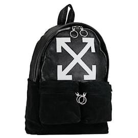 Off White-Mochila Off-White Arrows de ante y piel Mochila de piel en buen estado-Otro