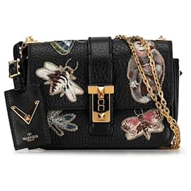 Valentino-Valentino Leder B-Rockstud Kette Schultertasche Leder Schultertasche in gutem Zustand-Andere