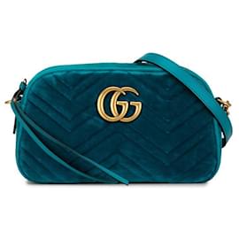 Gucci-Gucci GG Marmont Velvet Crossbody Bag Canvas Crossbody Bag 447632 in Good condition-Other