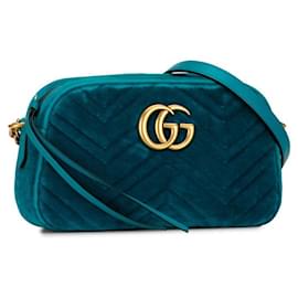 Gucci-Gucci GG Marmont Velvet Crossbody Bag Canvas Crossbody Bag 447632 in Good condition-Other