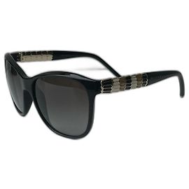 Bulgari Bvlgari sunglasses black plastic Black