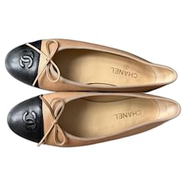 Chanel Ballettschuhe Kamel