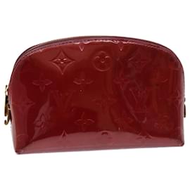 Louis Vuitton-Neceser LOUIS VUITTON Vernis Pochette Pomme D'amour M91496 LV Auth 74039-Otro