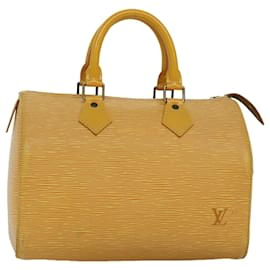 Louis Vuitton-Bolso de mano LOUIS VUITTON Epi Speedy 25 Tassili Amarillo M43019 LV Auth 73999-Otro