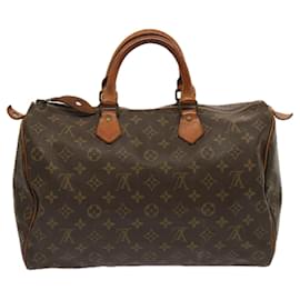 Louis Vuitton-LOUIS VUITTON Monogram Speedy 35 Hand Bag Vintage M41524 LV Auth yk12271-Monogram