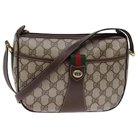 Gucci-Sac à bandoulière GUCCI GG Supreme Web Sherry Line Beige Rouge 89 02 032 Auth am6223-Rouge,Beige