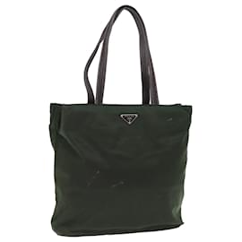 Prada-Bolso Tote PRADA Nylon Caqui Auth yk12400-Caqui