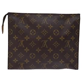 Louis Vuitton-LOUIS VUITTON Monogram Poche Toilette 26 Pochette M47542 Auth LV 73665-Monogramme