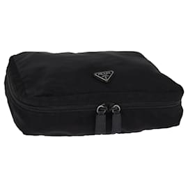 Prada-PRADA Pouch Nylon Black Auth fm3433-Black