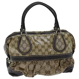 Gucci-GUCCI GG Crystal Hand Bag Beige 223962 Auth 73606-Beige