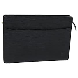 Louis Vuitton-Bolso de mano LOUIS VUITTON Epi Pochette Homme Negro M52522 LV Auth 74115-Negro