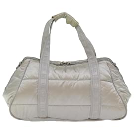 Chanel-CHANEL Sports Boston Bag Nylon Silver CC Auth yk12071-Silvery