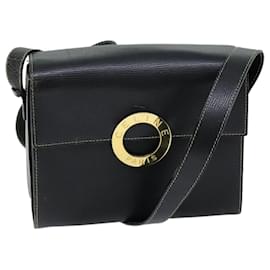 Céline-CELINE Bolso Bandolera Piel Negro Autenticación 73484-Negro