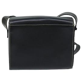 Céline-CELINE Shoulder Bag Leather Black Auth 73484-Black