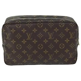 Louis Vuitton-LOUIS VUITTON Monogram Trousse Toilette 28 Clutch Bag M47522 LV Auth am6088-Monogram