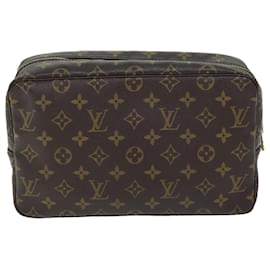 Louis Vuitton-Bolso de mano LOUIS VUITTON Monogram Trousse Toilette 28 M47522 LV Auth am6088-Monograma