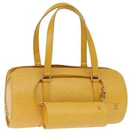 Louis Vuitton-LOUIS VUITTON Epi Soufflot Hand Bag Yellow M52229 LV Auth 73548-Yellow
