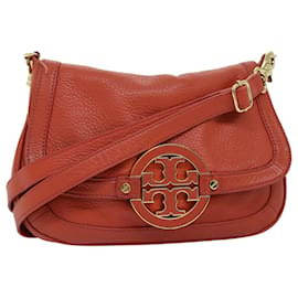 Tory Burch-TORY BURCH Bolso Bandolera Piel Naranja Auth am6194-Naranja