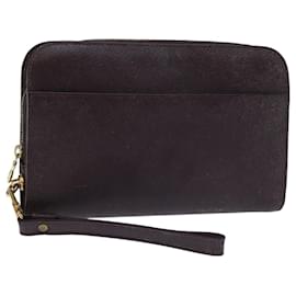 Louis Vuitton-LOUIS VUITTON Taiga Baikal Clutch Bag Acajou M30186 LV Auth ar11813B-Brown