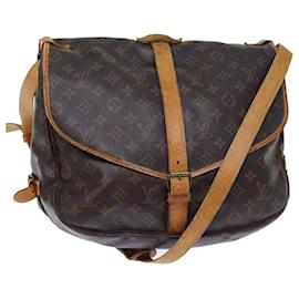 Louis Vuitton-LOUIS VUITTON Monogram Saumur 35 Shoulder Bag M42254 LV Auth 73689-Monogram