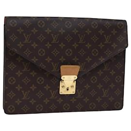 Louis Vuitton-LOUIS VUITTON Monogram Porte Documents Senatur Briefcase M53335 LV Auth 73525-Monogram