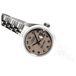 Rolex-ROLEX Lady Datejust silver computer F series Womens-Silvery